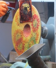 Flower stencil with various colours